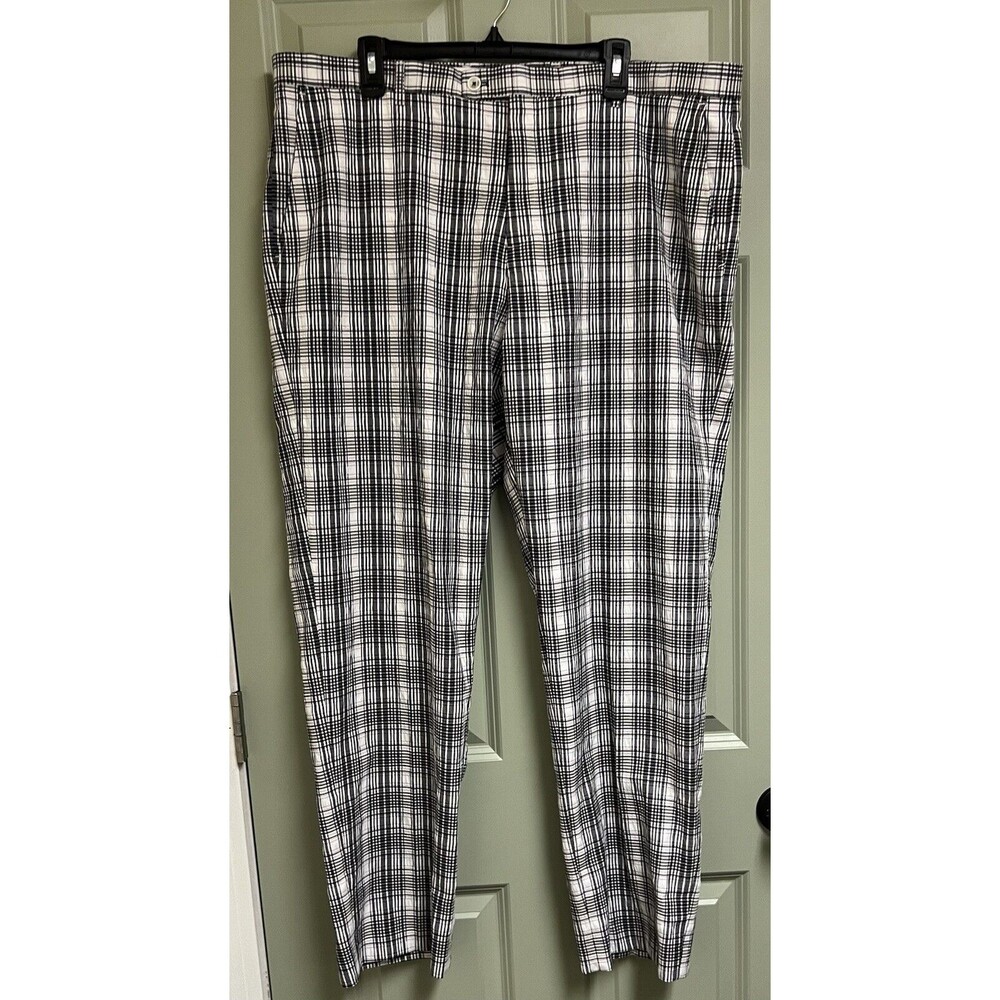 Paisley & Gray Black and White Plaid Chinos